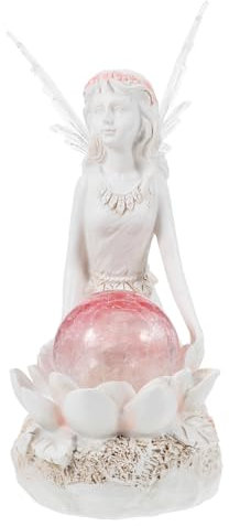 HEMOTON Angel Girl Solar Light Solar Powered Fairy Garden Ornament Decorative Resin Sculpture for Outdoor Home Decor Unique for Courtyards and Lawns
