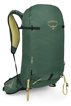 Osprey Firn 28L Ski and Snowboard Backpack, Tundra Green, Small/Medium