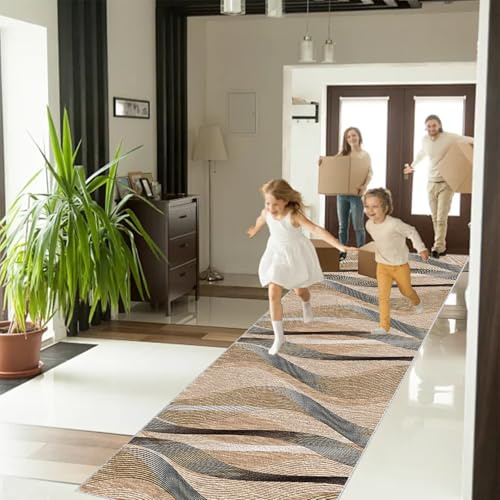 Tapis de Cuisine Devant Evier Tapis de Couloir Long Antiderapant Lavable en Machine Tapis de Passage Paillasson 100 x 120 cm Tapis de Porte d'Entrée Interieur pour Couloir, Cuisine, Entrée, Buanderie