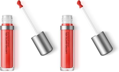 KIKO Milano Lasting Matte Veil Liquid Lip Colour 11 | Flüssig-Lippenstift Mit Mattem Finish Und Langem Halt (Packung mit 2)