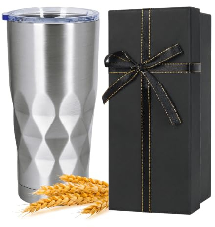 TBRFP Weizenglas 0,65L,Bierkrug Personalisiert,Weizenbierglas Edelstahl isoliert,Bierglas Geschenke für Männer, Papa,Bier-Isolierbecher-Geschenkset,BPA-frei,hält 7 Stunden kalt,Spülmaschinenfest