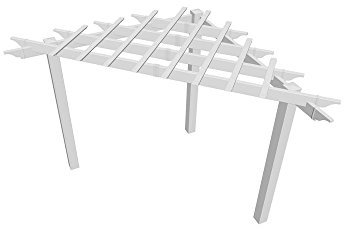 Alcove 8' x 8' Corner Vinyl Pergola