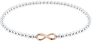 Elli Armband Damen Infinity Unendlichkeit in 925 Sterling Silber Rosé vergoldet