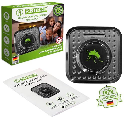 ISOTRONIC Mückenschutz Insektenschutz Mückenabwehr 230V Insektenabwehr gegen Stechmücken für Schlafzimmer und Haus