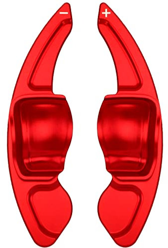 Overdrive-Racing Schaltwippen Verlängerung Kompatibel mit VW Golf 5 Golf 6 EOS Jetta 5 Passat Polo 6r Scirocco 3 Alu Rot Eloxiert Typ-A