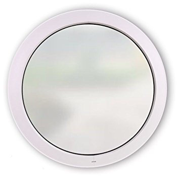 Rundfenster - Festelement Satinato Milchglas - 2-Fach Verglasung - 60 mm Rahmenprofil - Ø: 900 mm