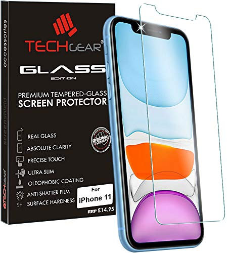 TECHGEAR GLASS Edition for iPhone 11, Tempered Glass Screen Protector Cover [2.5D Round Edge] [9H Hardness] [Crystal Clarity] [Scratch-Resistant] [No-Bubble]