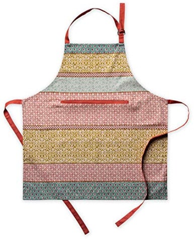 Maison d' Hermine Stoffschürze (70 cm x 85 cm) 100% Baumwolle 1 Stück Schürze mit verstellbarem Nackenriemen mit Mitteltasche & langen Bändern für Damen Herren Koch, Provence - Frühling/Sommer