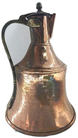Teiera anfora Antica in Rame Arredamento casa Sala taverna Rustico Vintage Arte 43x28 cm