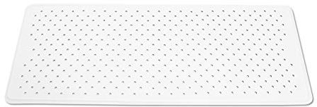 KMINA - Badewannenmatte rutschfest 65x35 cm, Schimmelresistent, Badewanneneinlage, Duschmatte, 100% Naturkautschuk, Weiß - Made in Europe
