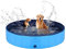 Tilz Dog Paddling Pool - Plastic Foldable Cat Large Dog Pool Portable Pet Swimming Pool Outdoor Play PVC Bathing Tub (L: (47 X 12 | 120cm x 30cm)