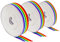 Liekadijiae 3Pcs Regenbogen Band 1 cm, 1.5 cm und 2,5 cm Regenbogen Band Grosgrain, Doppelseitige Regenbogen Bänder, Seidenbänder Dekoband, zum Verpacken von Geschenken, DIY Handwerk Nähen, 20m/Rollen