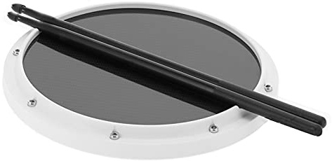 Drum Pad, stoßdämpfende Matte Drumsticks Carbon Fiber Dumb Drum Pad für Familie für den Außenbereich(Weiß)