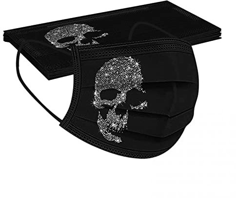 MEIYOUMK 10 Stück Mundschutz Erwachsene Einweg 3-lagig mit Motiv Bunt Mund und Nasenschutz Mode Druck Maske MNS Mund-Tuch Atmungsaktiv Multifunktionstuch Bandana Halstuch Schals für Männer Frauen