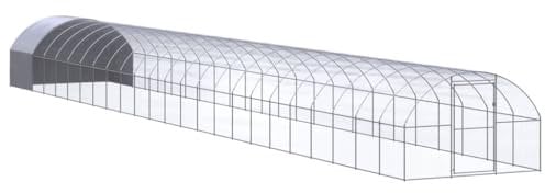 vidaXL Outdoor Hühnerstall 3x24x2m Verzinkter Stahl Hühnerhaus Geflügelstall