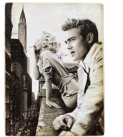 Kustom Art Magnet (magnet) Series Famous Actors Marilyn Monroe and James Dean Vintage Style for Refrigerator/Garage/Bar Print on Wood 10x6cm