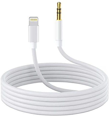 Wahbite Lightning auf 3,5 mm Audiokabel Kompatibel mit iPhone 13/12/11/XR/XS/X/8/7/6 Plus/SE 2