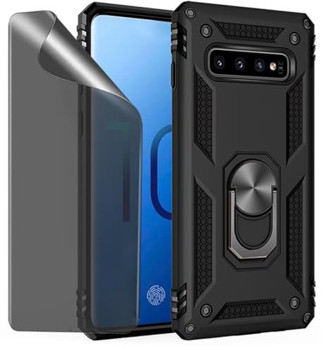 CLYDITE Hülle für Samsung Galaxy S10 4G Hülle Schwarz handyHülle mit Anti-Spähen Privatsphäre Schützen Folie Blickschutzfolie
