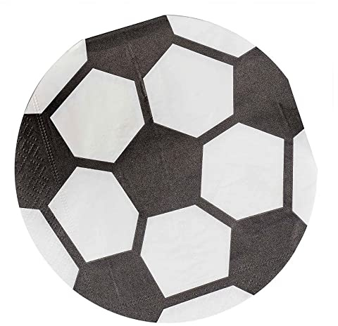 Ginger Ray Papierservietten mit Fußballmotiven, Grün, 14,5 cm, 16 Stück