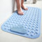 Moulaelos Duschmatte rutschfest, 80 x 50 cm rutschfeste Badematte mit Saugnäpfen, Duscheinlage Komfort Massage, Antirutschmatte Dusche Maschinenwaschbar,Blau