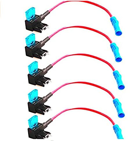 ANKROYU 5 Stück Sicherungen, Auto Minisicherungen, Sicherungshahn Adapter, Stromkreis Sicherungshahn, Klingensicherungenhalter(Standard)