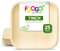 FOOGO Green 25pcs Assiettes Jetables Feuille de Palmier, 18cm Petites Carré, Écologique Biodégradable Compostable Comme Assiettes Bois, Bambou, Papier, Plats Chauds, Mariage, Pique-Nique, Fête