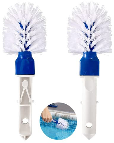 Brosse De Nettoyage De Piscine TêTe De Brosse De Piscine Brosse D'Angle De Marche De Piscine Brosse De Nettoyage De Bain à Remous Pour Piscine Hors Sol Dans Le Sol 2 PièCes