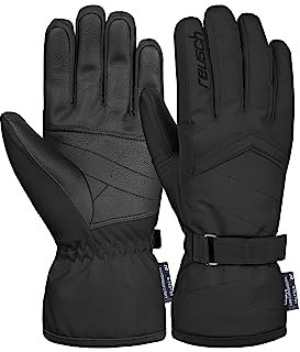Reusch Moni R-TEX XT warme, wasserdichte, Winddichte und atmungsaktive Winterhandschuhe Fingerhandschuhe Skihandschuhe für Damen für ungehinderte Bewegungsfreiheit, Schwarz, 7