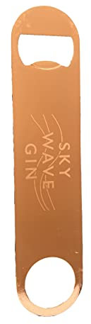 Sky Wave Gin Branded Bar Blade - Premium Rose Gold Bottle Opener - Professional Bar Blades - Rose Gold Bar Blade - for Gin Drinkers
