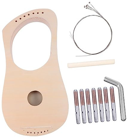 WHAMVOX 1 Satz DIY Holz Klavier Puzzle Leier DIY Leier Kinder Holz Kinder Musikinstrumente Kinder Pädagogische Handarbeit Malinstrument DIY Kinder Harfe DIY Holz Leier Harfe Set