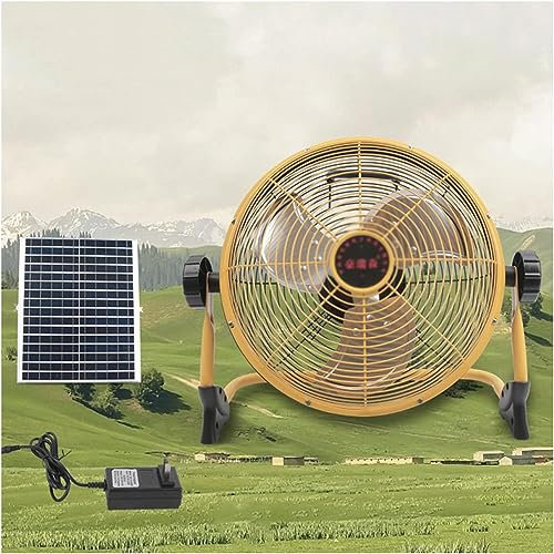 Ventilador portátil de carga solar para acampar, soporte de carga inversa, puede ser un ajuste de velocidad de 12 velocidades, para el hogar, la oficina, el invernadero, la casa del perro, los viajes,