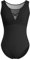 Women's Mesh Cross Hollow Back Gymnastics Tank Leotard For Ballet Dance,3S-C16-Black,size M