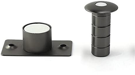 Magnetic Invisible Door Stop Heavy Duty Door Stop Concealed Door Stop for Door Floor Hidden Installation Silent Suction 1Pcs (Color : Black-Long, Size : 1 Packs)