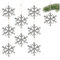 com-four® 9X Hängedeko Schneeflocke - Dekofigur aus vernickeltem Aluminium - weihnachtliches und Elegantes Wohnaccessoire - Dekoration für die Winterzeit