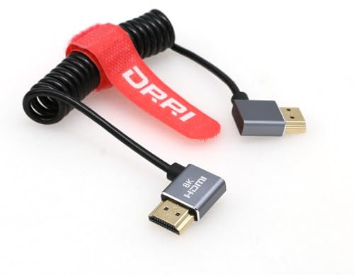 DRRI 8K/60Hz 4K/120Hz 2.1 HDMI to HDMI Cable for Sony a7IV FX3 A7R-V Z-cam F6 Canon C100 C300 C500 to Portkeys SmallHD