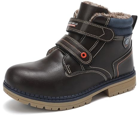 ARRIGO BELLO Stivali Bambina Invernali Scarponcini Bambino Neve Donna Caldo Antiscivolo Scarpe Size 31-38(B Marrone, numeric_34)