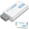 Powice Wii HDMI Adapter für Fernseher, 720/1080P, Kompatibel Mit Monitor Und Beamer (Weiß)