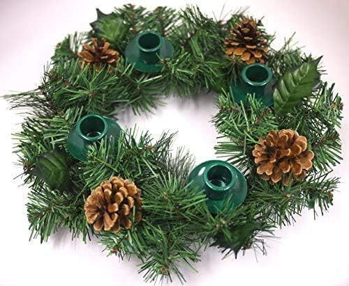 AMDX Traditional Christmas Advent Wreath - Centerpiece Décor - Advent Gifts