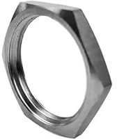 M8 M10 M11 M12 M14 M15 M16 M18 M19 M20 M22 M24 M25 M26 M27 M28 M30 304 Stainless Steel Hex Lock Nut Pipe Fitting Adapter Joint EFDSVUHE(M18x1.5 5PCS)