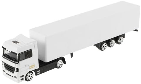 ibasenice Maquette Camion Semi-Remorque en Alliage 1:50, Modèle Réaliste de Camion Porte-Conteneurs Européen avec Portes Mobiles, Véhicule de Transport Jouet Éducatif pour Enfants et Collectionneurs