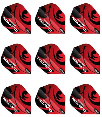 RED DRAGON Professioneller Spieler Jonny Clayton Hardcore Form No. 6 Extra dick - 100 Mikron - Dart Flüge 3 Setz pro Packung (9 Dart Flüge Insgesamt)