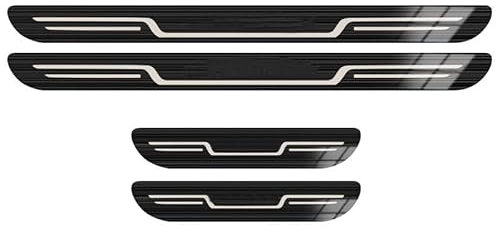 GBEDIKMS 4 Pcs Stainless Steel Car Door Sill Protector for Toyota Aygo X 2022-2024, Welcome Pedal Scuff Guard Non Slip Auto Styling Decoration Accessory