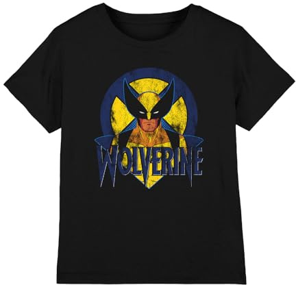 Marvel Press Boy's X-Men Retro Wolverine Unisex Kids T Shirt T-Shirt