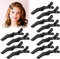 LOPHE Coccodrillo Capelli Clip, 12 PCS Fermagli per Parrucchiere Professionali, Fermagli per Capelli a Coccodrillo, Clip Donna per Lo Styling Antiscivolo, per Capelli Styling, Sectioning(Nero)