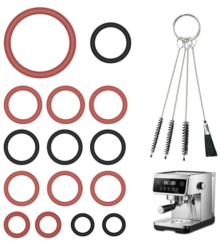 15 pcs Dichtungsringe Set für Brüheinheit Siemens EQ6,Silikon O-Ring Dichtungen Kompatibel mit Gaggenau&Bosch&Neff,Dichtungsring Set Kompatibel Mit Philips-Saeco Dichtung O-Ringe(mit 4 Bürsten)