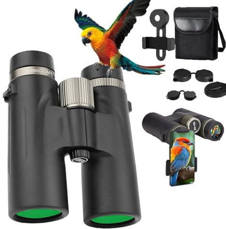 Warmax Fernglas 12x42, 2025 Hochleistungsfernglas für Erwachsene, beschlagfrei und wasserdicht, perfekt für Vogelbeobachtung, Reisen, Sternbeobachtung, Jagd und Konzerte (Black)