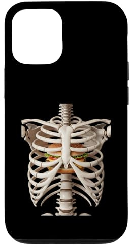 Hülle für iPhone 12/12 Pro Rib Cage X-Ray Cheeseburger Lustiges Essen, Humor, Anatomie