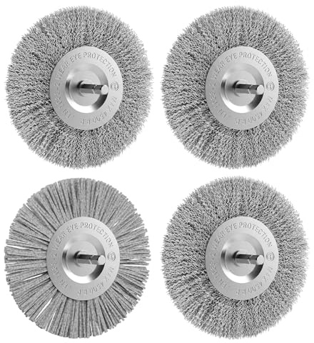 TaskStar Fugenreiniger Ersatzbürsten, 4tlg. 110mm Stahldraht & Nylon Set | Werkzeugloser Klickwechsel, rostfest & langlebig, entfernt Unkraut & Moos, für Beton & Naturstein, Terrasse Einfahrt Garten