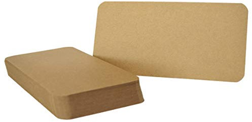 25er Pack Kraftpapier Kraftkarton DIN lang Karte 300g/m² Bastelkarton braun runde Ecken