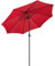 Yaheetech Parasol Sombrilla Jardín 230/270cm Inclinable Impermeable Protección UV Sombrilla Terraza Exterior Piscina Patio Balcón con Manivela 270cm Rojo